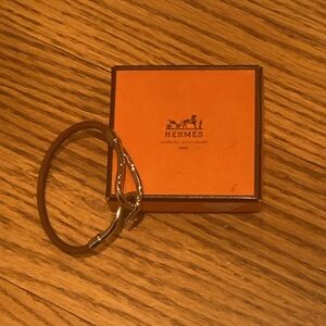 Hermes Jumbo Hook and Leather Bracelet